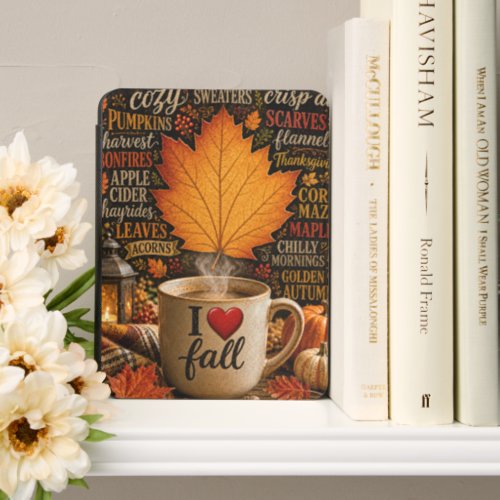 Autumn Coffee with Word Cloud Kindle Cover