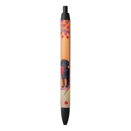 Autumn Color Black Labrador Black Ink Pen