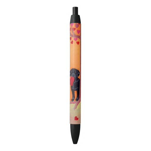 Autumn Color Black Labrador Black Ink Pen 