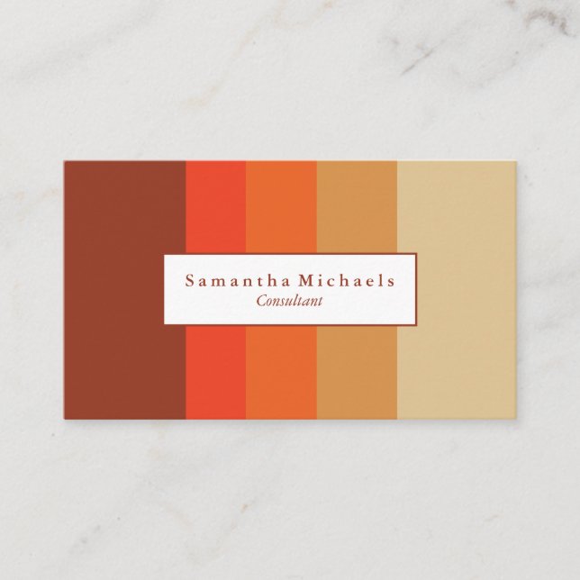 Autumn Color Block Business Cards (Front)