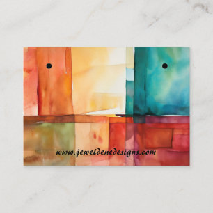 Autumn Color Blocks Earrings Display Card
