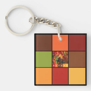 Autumn Color Blocks Keychain
