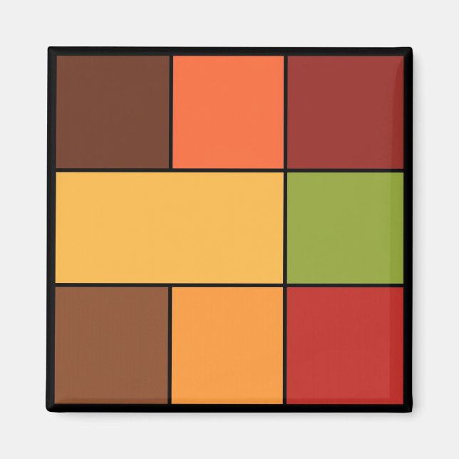 Autumn Color Blocks Magnet (Front)