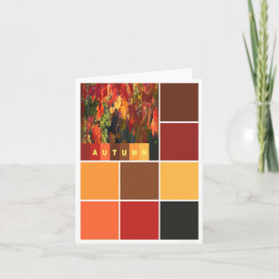 Autumn Color Blocks Note Card