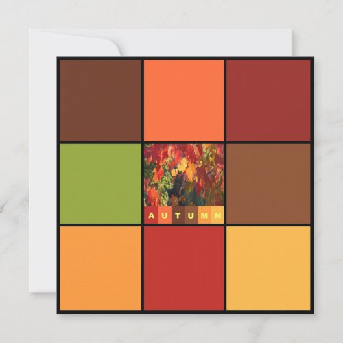 Autumn Color Blocks Note Card