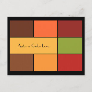 Autumn Color Blocks Postcard