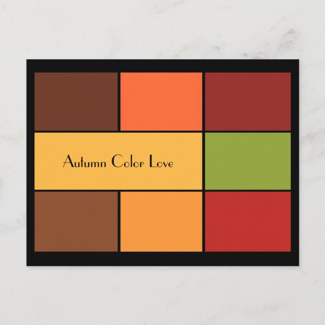 Autumn Color Blocks Postcard (Front)
