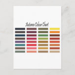 Autumn Color Chart Postcard at Zazzle