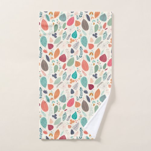 Autumn Color Leaves Pattern Hand Towel