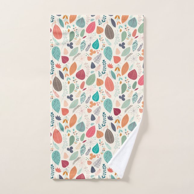 Autumn Color Leaves Pattern Hand Towel (Hand Towel)