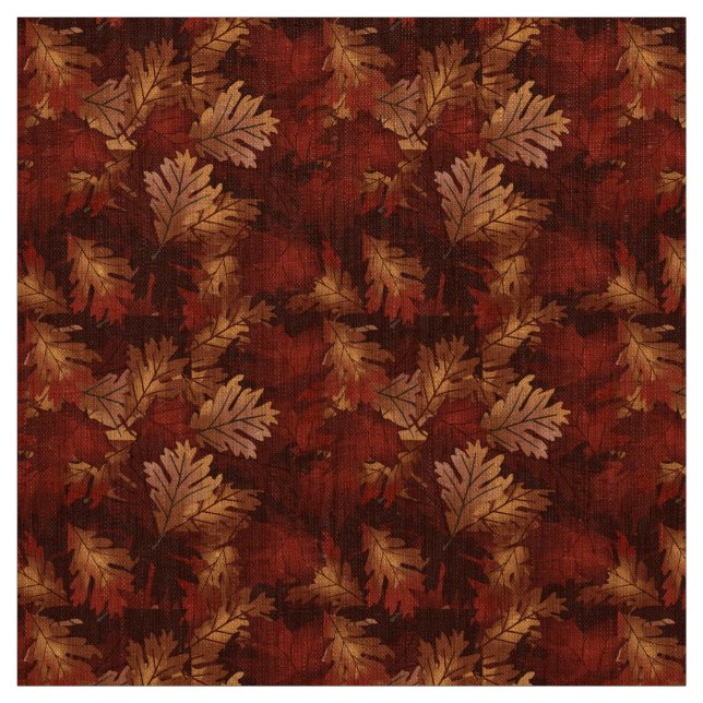 Autumn Color Maple Oak Linen Fabric (Swatch)