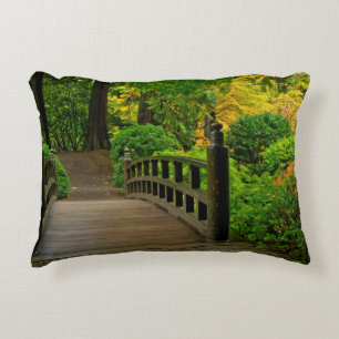 Autumn Color, Portland Japanese Garden Decorative Pillow