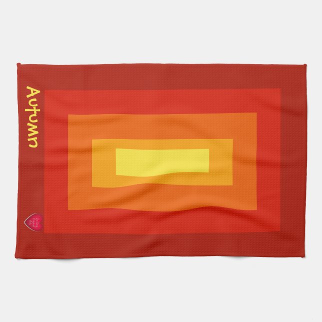 Autumn Color Warmth Kitchen Towel (Horizontal)