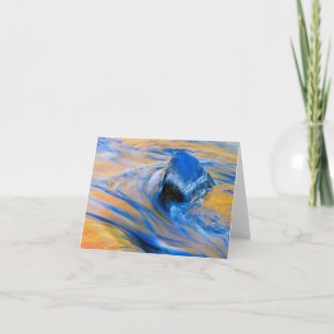 Autumn Color Water Abstract Note Card