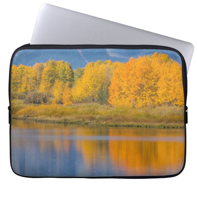Autumn Colored Aspen Trees Laptop Sleeve (Front)