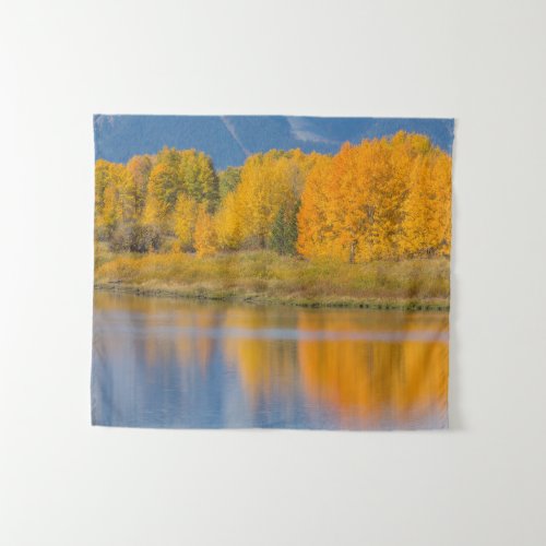Autumn Colored Aspen Trees Tapestry