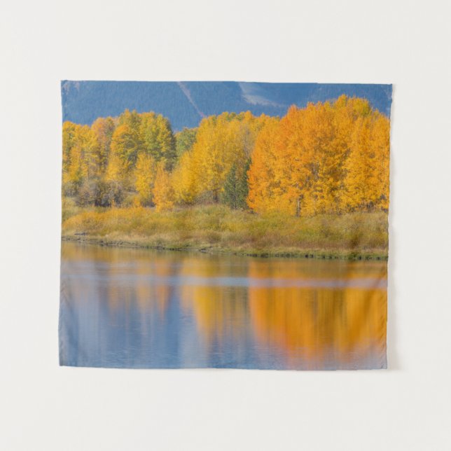 Autumn Colored Aspen Trees Tapestry (Front (Horizontal))