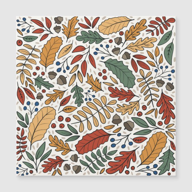 Autumn Colored Leaf Square Design (Front)