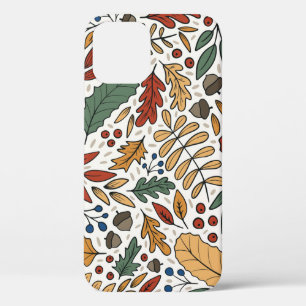 Autumn Colored Leaf Square Design iPhone 12 Case