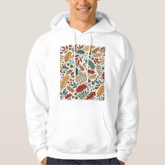 Autumn Colored Leaf Square Design Hoodie