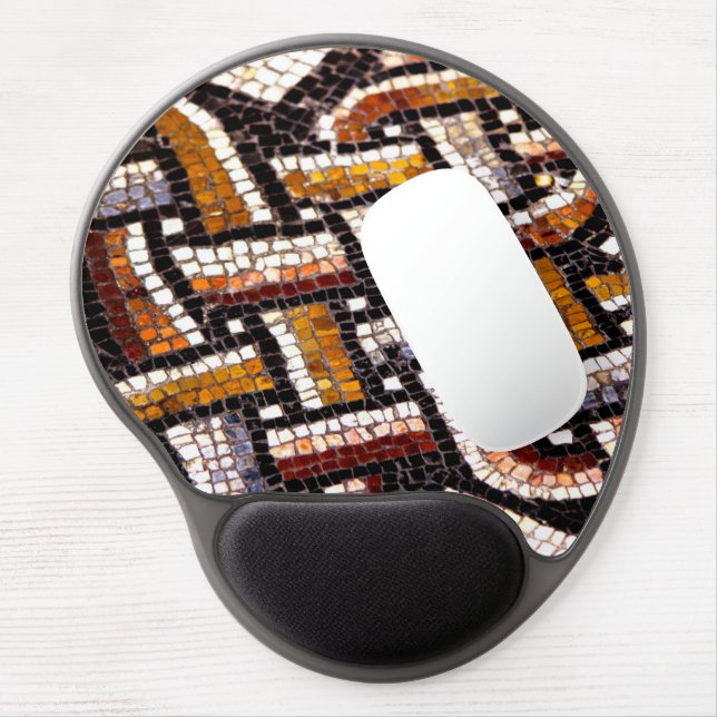 Autumn Colored Roman Mosaic  Gel Mouse Pad (Left Side)