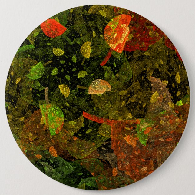 Autumn colorful decorative design button (Front)