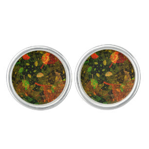 Autumn colorful decorative design cufflinks