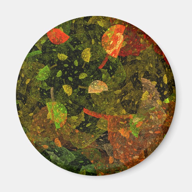 Autumn colorful decorative design magnet (Front)