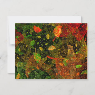 Autumn colorful decorative design note card