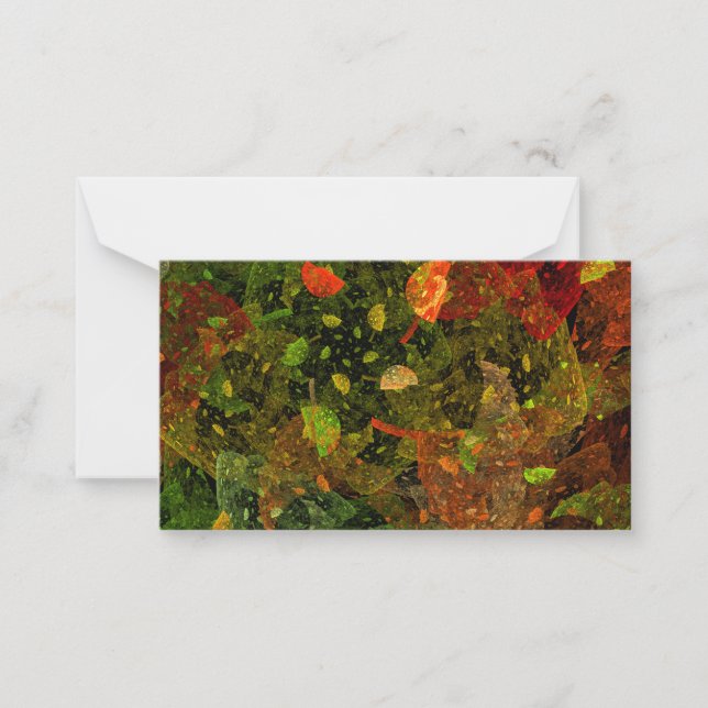 Autumn colorful decorative design note card (Front)