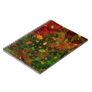 Autumn colorful decorative design notebook