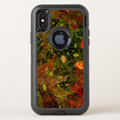 Autumn colorful decorative design  OtterBox defender iPhone x case