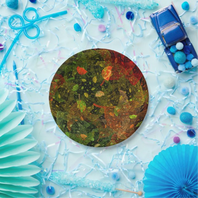 Autumn colorful decorative design paper plates (Party)