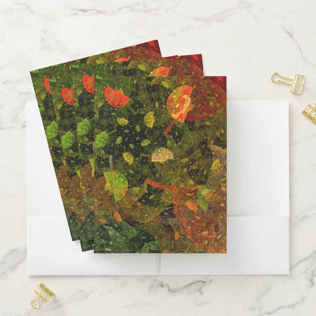 Autumn colorful decorative design pocket folder (In Situ)