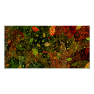 Autumn colorful decorative design poster
