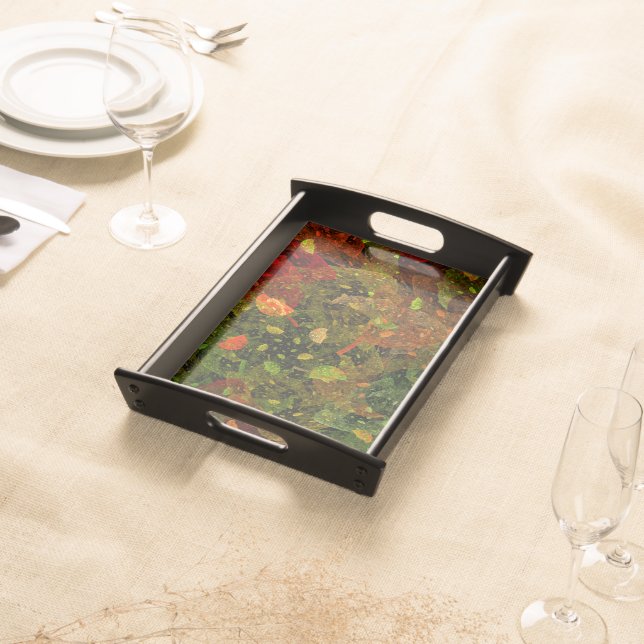 Autumn colorful decorative design serving tray (Front)