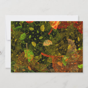 Autumn colorful decorative design thank you card