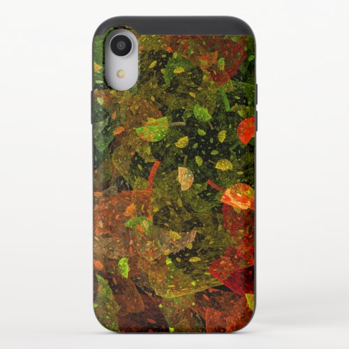 Autumn colorful decorative design iPhone XR slider case