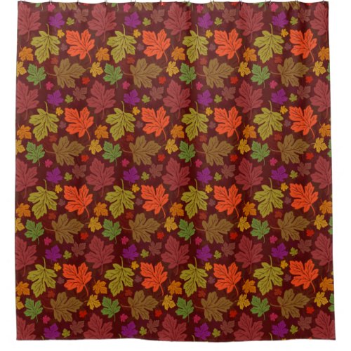 Autumn Colorful Fall Maple Leaves Fall Harvest Shower Curtain