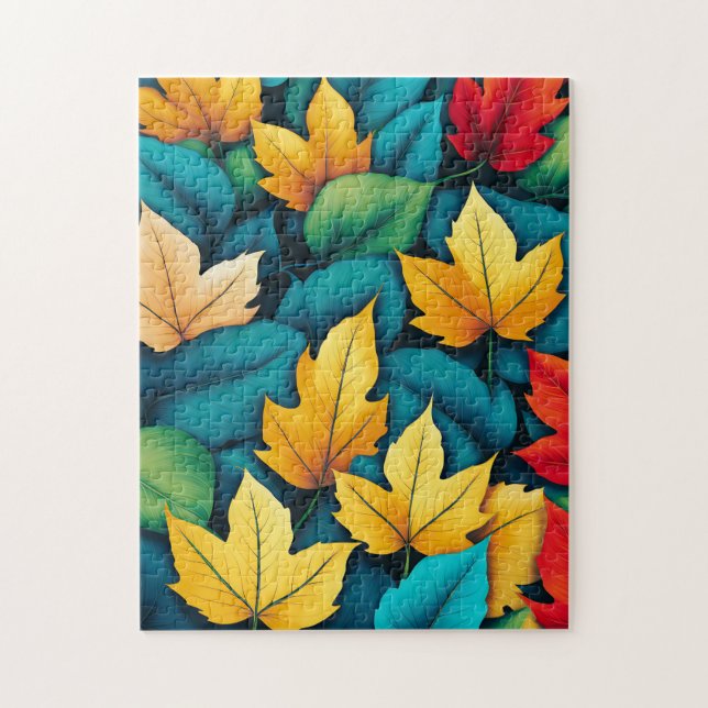 Autumn Colorful Leaves Jigsaw Puzzle (Vertical)