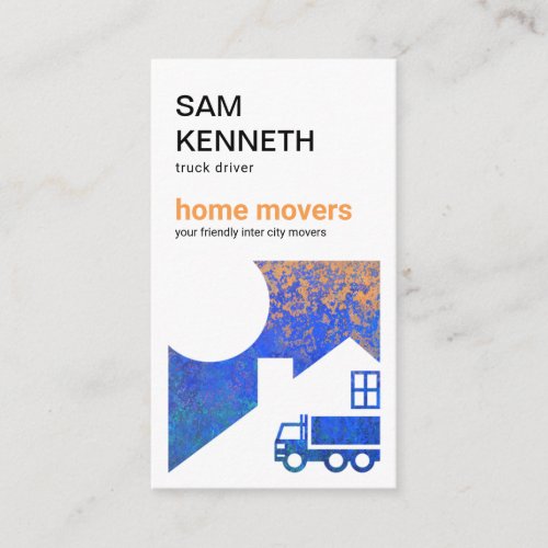 Autumn Colors Abstract Home Truck Logistics Business Card