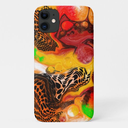 Autumn Colors Abstract Pour Painting OtterBox iPho iPhone 11 Case