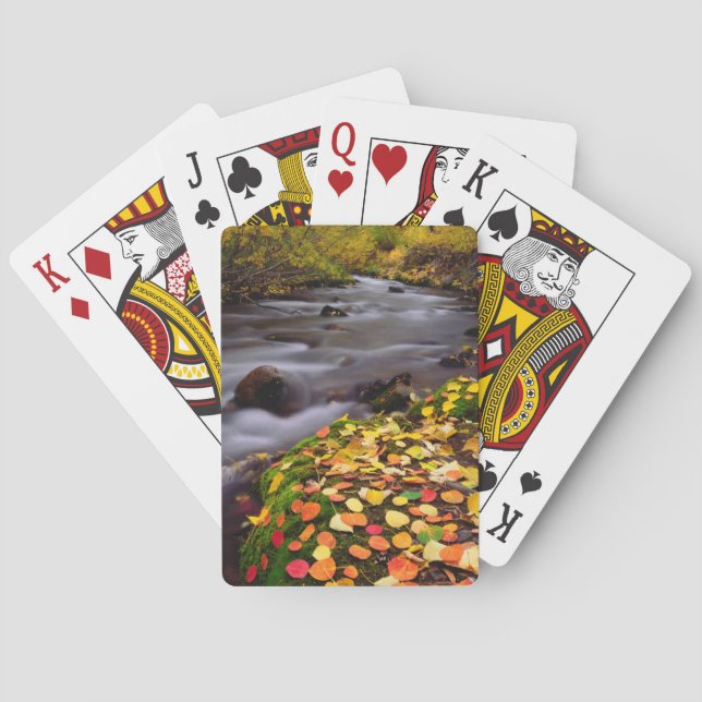 Autumn Colors along McGee Creek Poker Cards (Back)