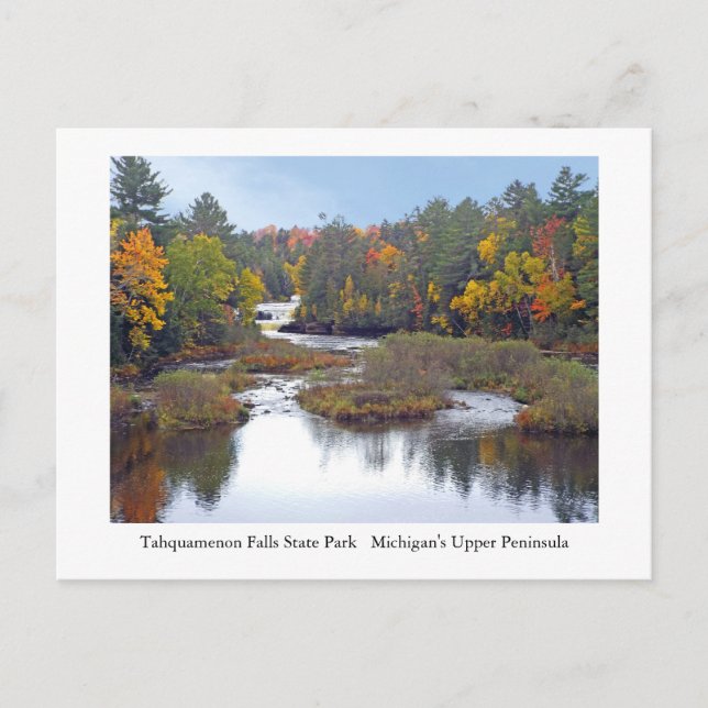AUTUMN COLORS AT TAHQUAMENON FALLS STATE PARK, MI. POSTCARD (Front)