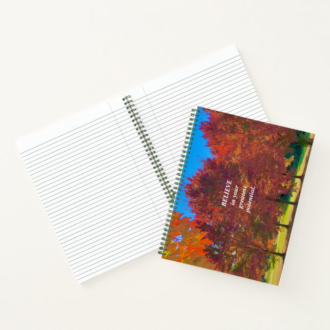 Autumn Colors Believe Notebook (Inside)