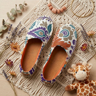 Autumn Colors Botanical Foliage Decorative Florals Espadrilles