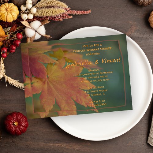 Autumn Colors Couples Wedding Shower Invitation