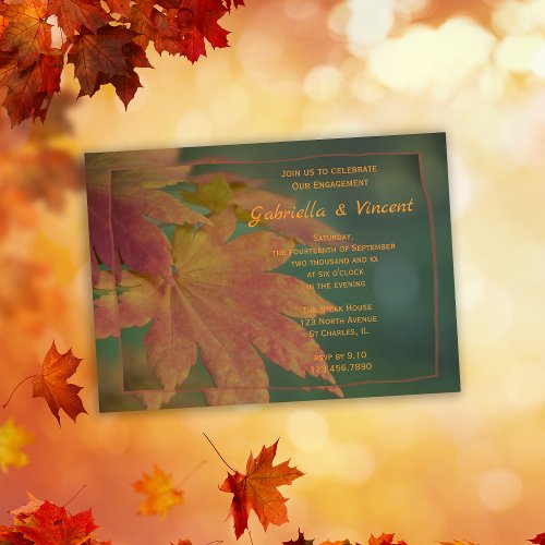 Autumn Colors Engagement Party Invitation