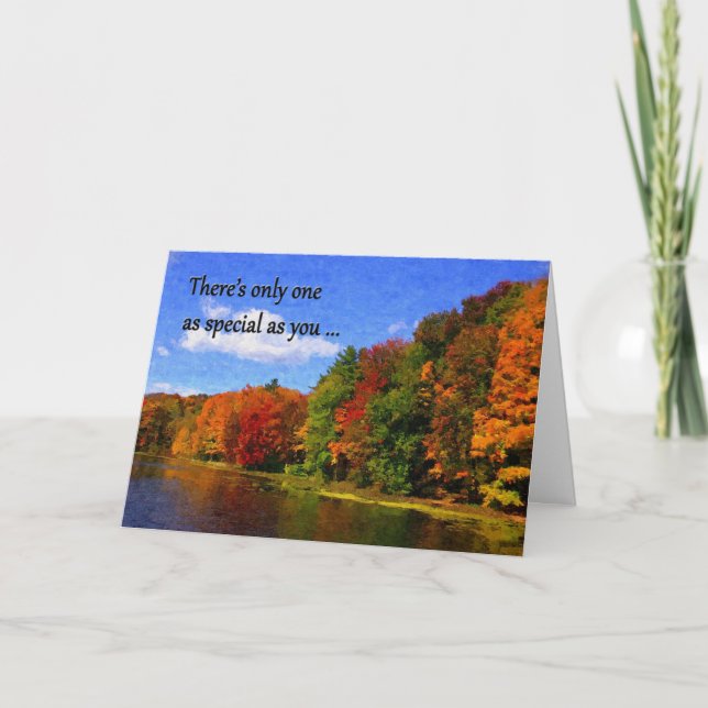 Autumn Colors fall birthday card gay/lesbian (Front)
