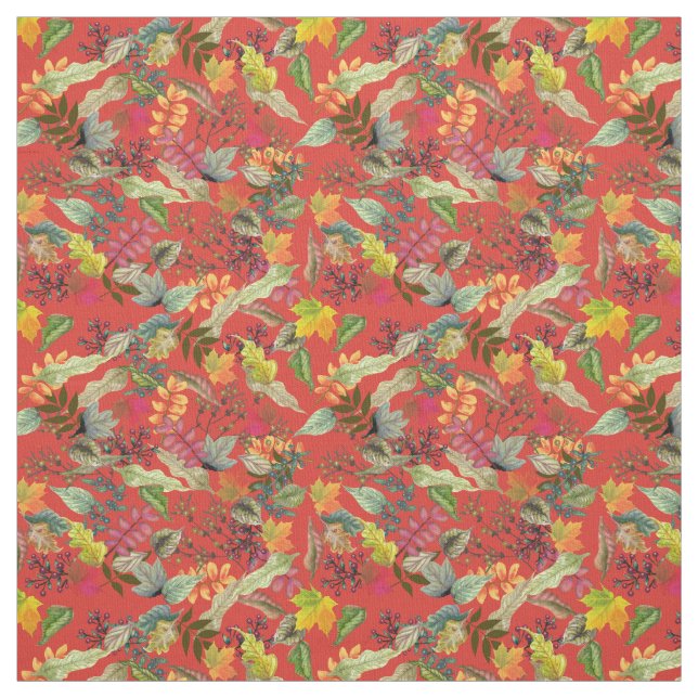 Autumn Colors | Fall Leaves Fabric (Swatch)